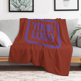 Custom Coral Red Light Purple Blanket