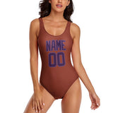 Custom Coral Red Purple Swimsuit