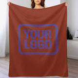 Custom Coral Red Light Purple Blanket