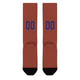 Custom Coral Red Purple Knee-High Sock