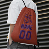 Custom Coral Red Purple Drawstring Bag