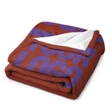 Custom Coral Red Light Purple Blanket