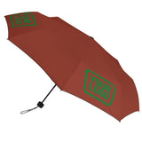 Custom Coral Red Emerald Green Automatic Umbrella