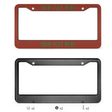 Custom Coral Red Emerald Green License Plate Frame