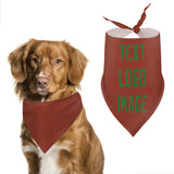 Custom Coral Red Emerald Green Pet Scarf