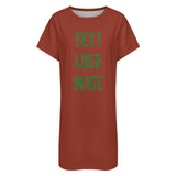 Custom Coral Red Emerald Green Nachthemd
