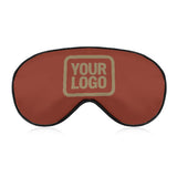 Custom Coral Red Light Khaki Sleep Mask