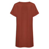 Custom Coral Red Light Khaki Nachthemd
