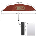 Custom Coral Red Light Khaki Automatic Umbrella