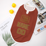 Custom Coral Red Khaki Pet Vest