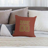 Custom Coral Red Khaki Pillowcase