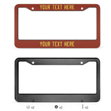 Custom Coral Red Light Yellow License Plate Frame