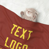 Custom Coral Red Light Yellow Pet Blanket