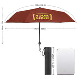 Custom Coral Red Light Yellow Automatic Umbrella