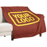 Custom Coral Red Light Yellow Blanket