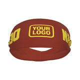 Custom Coral Red Light Yellow Sports headband