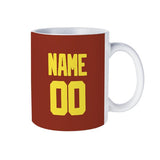 Custom Coral Red Light Yellow Mug