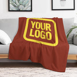 Custom Coral Red Light Yellow Blanket