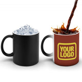 Custom Coral Red Light Yellow Magic Mug