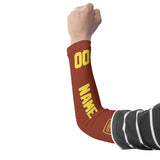Custom Coral Red Light Yellow Arm Sleeve