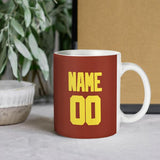 Custom Coral Red Light Yellow Mug