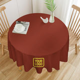 Custom Coral Red Light Yellow Round Table Cloth