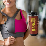 Custom Coral Red Light Yellow Stainless Steel Water Cup