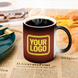 Custom Coral Red Light Yellow Magic Mug