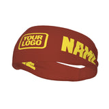 Custom Coral Red Light Yellow Sports headband