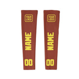 Custom Coral Red Light Yellow Arm Sleeve