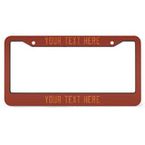 Custom Coral Red Orange License Plate Frame