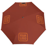 Custom Coral Red Orange Automatic Umbrella