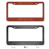 Custom Coral Red Orange License Plate Frame