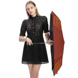 Custom Coral Red Orange Automatic Umbrella