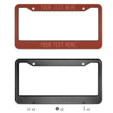 Custom Coral Red Copper Rose License Plate Frame