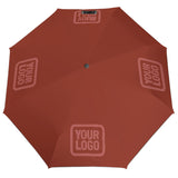 Custom Coral Red Copper Rose Automatic Umbrella