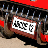 Custom Coral Red Copper Rose License Plate Frame