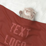 Custom Coral Red Copper Rose Pet Blanket