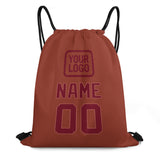 Custom Coral Red Crimson Red Drawstring Bag