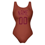 Custom Coral Red Crimson Red Swimsuit