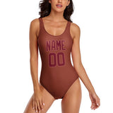 Custom Coral Red Crimson Red Swimsuit
