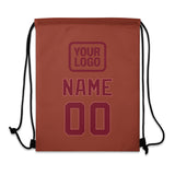 Custom Coral Red Crimson Red Drawstring Bag