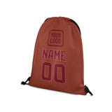 Custom Coral Red Crimson Red Drawstring Bag