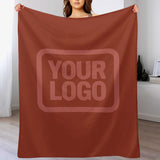 Custom Coral Red Copper Rose Blanket