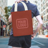 Custom Coral Red Crimson Red Canvas Tote Bag