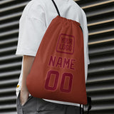 Custom Coral Red Crimson Red Drawstring Bag