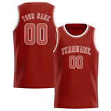 Custom Coral Red & Copper Rose Colors Design Sports Basketball Jersey