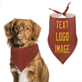 Custom Coral Red Gold Pet Scarf