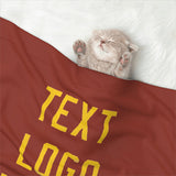 Custom Coral Red Gold Pet Blanket