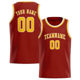 Custom Coral Red & Gold Colors Design Sports Basketball Jersey
